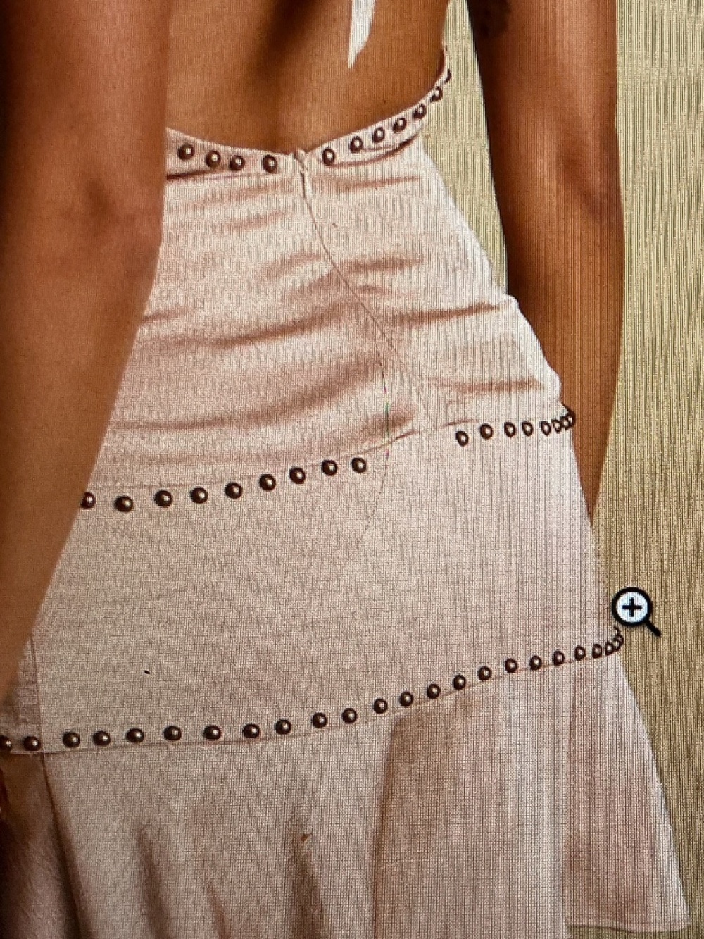 Champagne studded mini dress